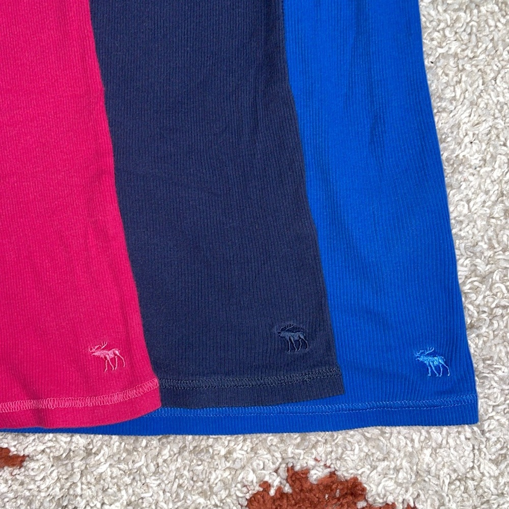 A&F- 3 LONG Style Racerback Tanks- Sz Lrg- Pink/Navy/Royal Blue-*Flawed* - Picture 12 of 16